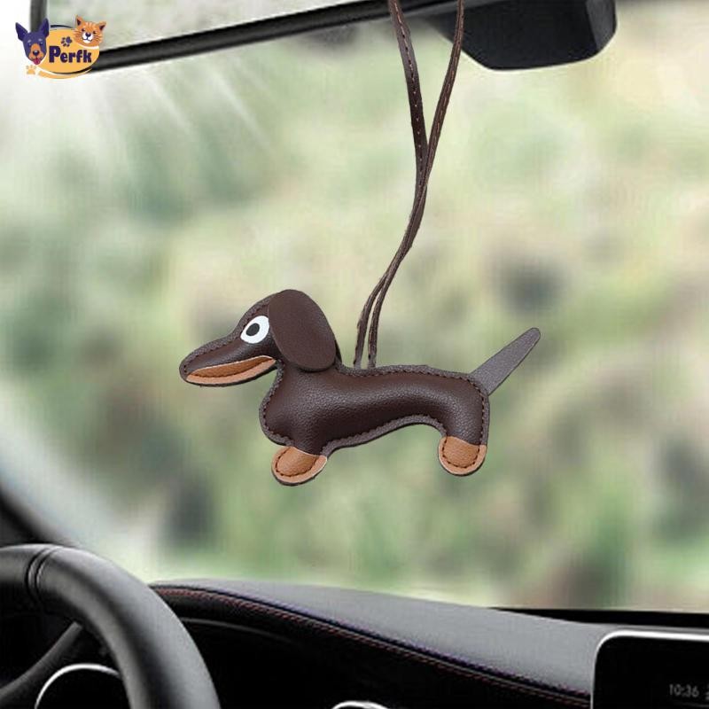 Dachshund Móc Khóa Xe Chìa Khóa Quà Tặng Hoạt Hình Móc Khóa Cho Tote Ví Ba Lô