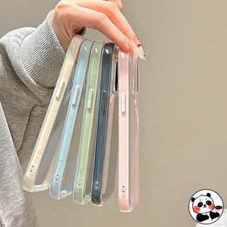Ốp Điện Thoại Viền Màu 2 Trong 1 Cho Xiaomi Poco X7 M7 X6 Neo X5 X4 NFC GT X2 M6 M4 M3 Pro 5G 4G Vỏ Mềm Dễ Thương Đơn Giản Trong Suốt Chống Rơi