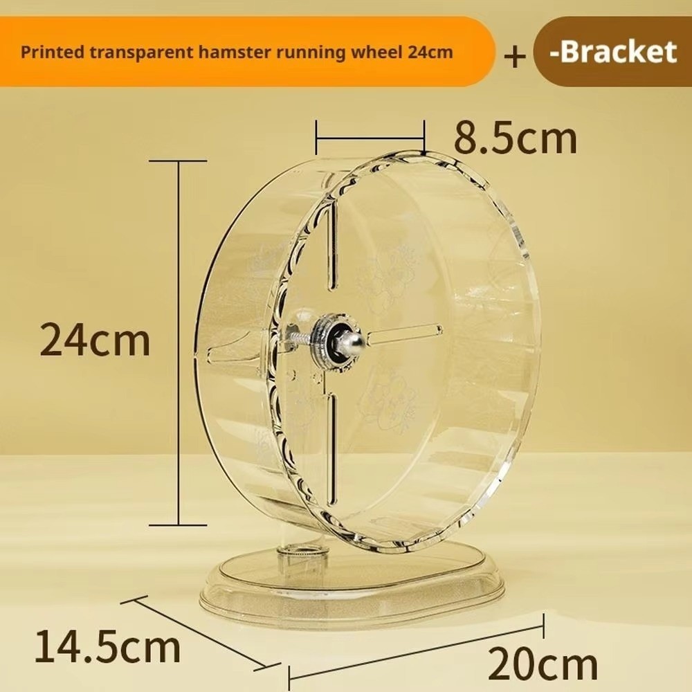 Bánh xe tập thể dục thú cưng NORDICLIFE 1 cái​, Dễ tháo rời Bánh xe chạy bộ Hamster trong suốt, Phụ kiện thú cưng nhỏ mở rộng im lặng