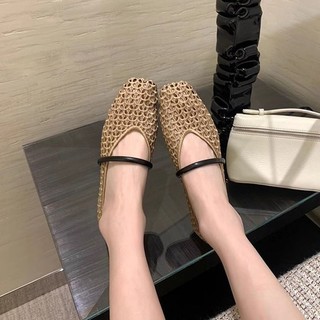 Giày cao gót mũi vuông lưới trượt cho nữ