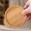 Miếng lót cốc trà đạo hình tròn bằng gỗ tre 4 size