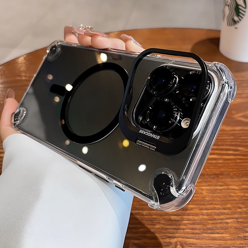 Giá đỡ bảo vệ Camera Vỏ điện thoại từ tính cho iPhone 16 11 12 13 14 15 pro max 15 16 plus Bảo vệ ống kính chống rơi Vỏ cứng bảo vệ điện thoại