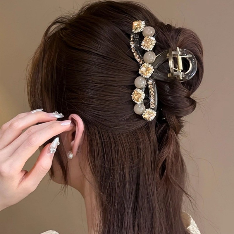 Kẹp Tóc Màu Champagne Kích Thước Lớn, Xu Hướng Mới Cho Tóc