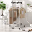 Giá Phơi Quần Áo Đa Năng Xoay 360 Độ Có Bánh Xe, Cây Treo Quần Áo Chất Liệu Thép Carbon Không Gỉ