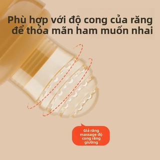 Youkebei túi nhai ăn dặm cho bé Túi Núm Nhai Ăn Dặm Hoa Quả Silicon Chống Hóc Cho Bé Không Hạt Vi Nhựa Mềm Mại An Toàn
