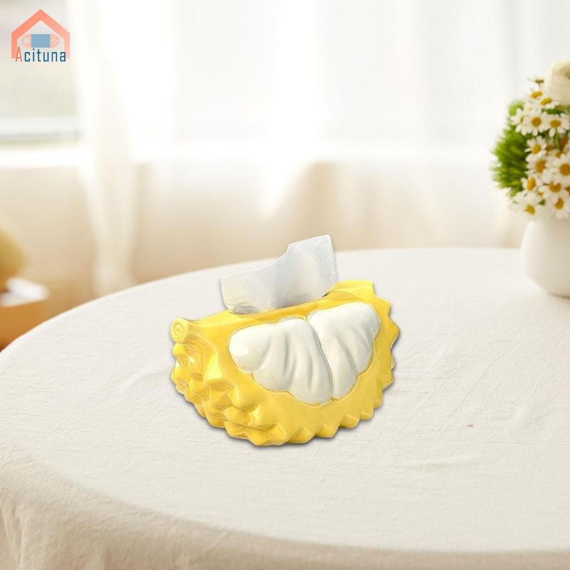 Hộp đựng khăn giấy hình sầu riêng Hộp đựng khăn giấy trang trí trang trí Hộp lưu trữ cho phòng ngủ Phòng khách Mặt bàn Đầu giường để bàn