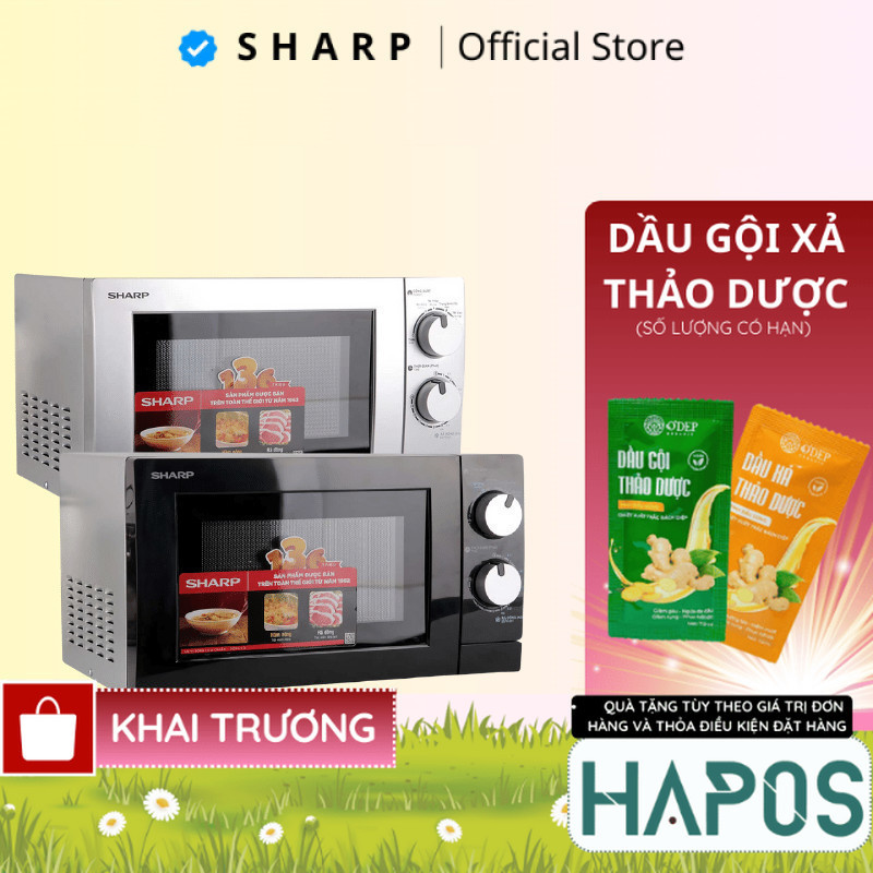 Lò vi sóng Sharp mini 20L Chính hãng, vi ba hâm nóng đồ ăn nhanh không ...