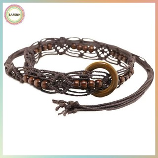 Thắt lưng nữ bohemian dệt tay retro dân tộc, phong cách Hàn Quốc - phụ kiện thời trang thường nhật