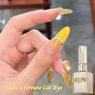 XEIJAYI Fortune Cat 's Eye Nail Gel Bột từ tính mật độ cao Đá pha lê vàng Mắt mèo Trị liệu bằng ánh sáng Keo móng tay nghệ thuật làm móng tay cho tiệm làm móng tay