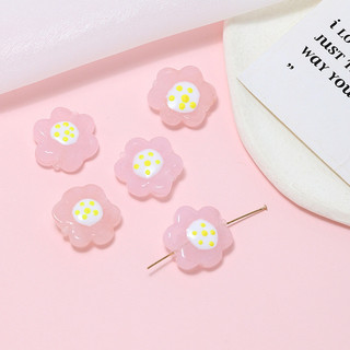 Ngọt Ngào Dễ Thương Hoa Thủy Tinh Đục Lỗ Hạt DIY Handmade Trang Sức Vòng Cổ Bông Tai Phụ Kiện Chất Liệu