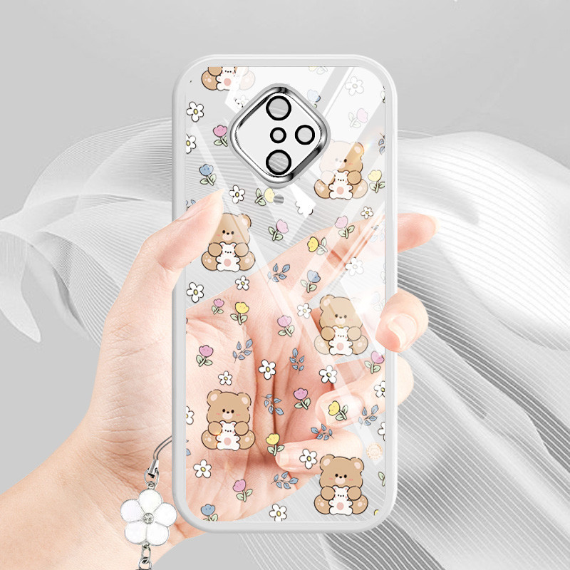 Ốp Điện Thoại YBD INS Style Cho Vivo S1 Pro 1920 Vỏ Họa Tiết Gấu Nhỏ Được Trang Bị Bảo Vệ Ống Kính