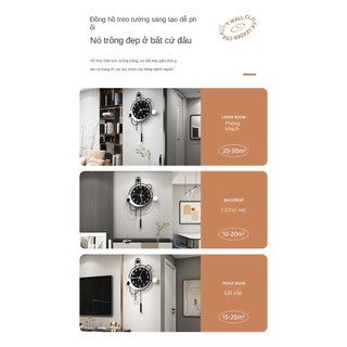 Trang Trí Nhà Cửa Đồng Hồ Treo Tường Phòng Khách 2024 Phong Cách Influencer Thời Trang Hộ Gia Đình Sáng Tạo Đơn Giản Hiện Đại Đồng Hồ Treo Tường