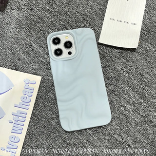 Ốp điện thoại silicon gợn sóng màu trơn sang trọng cho iPhone15 Pro Max 14 13 12 11 Pro Max Vỏ máy ảnh chống sốc bảo vệ da cảm giác mềm mại
