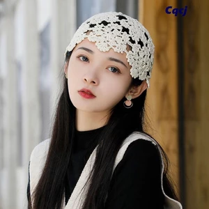 Mũ Dệt Kim CQCJ, Mũ Nồi Mùa Hè Hoa, Thoáng Khí Thời Trang Rỗng Rỗng Tấm Che Nắng Nữ