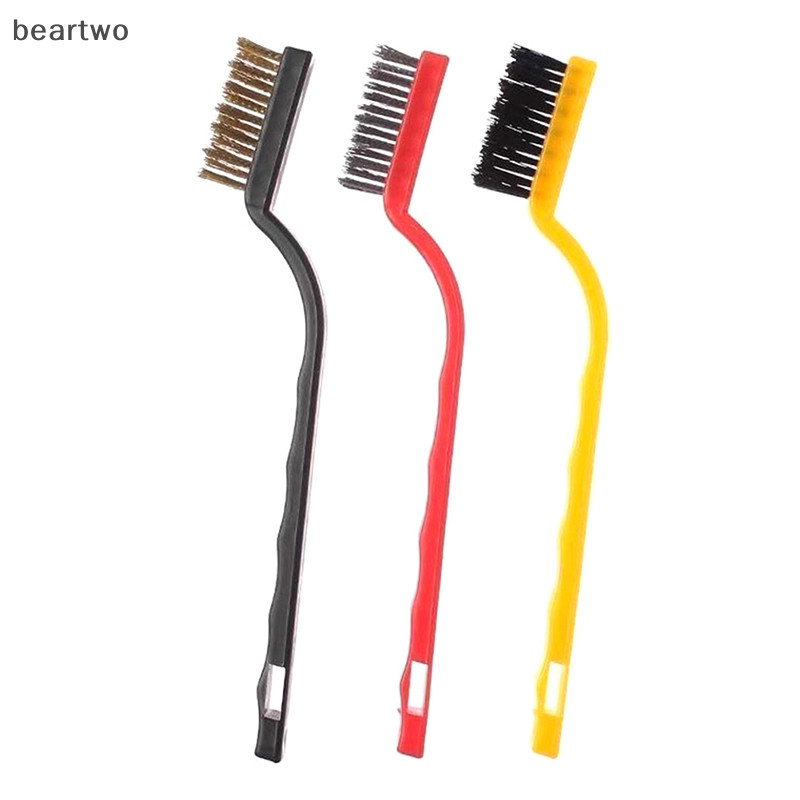 < Beartwo > Bàn chải dây làm sạch bếp Gas Dụng cụ nhà bếp Bàn chải khử nhiễm mạnh bằng kim loại Đẹp