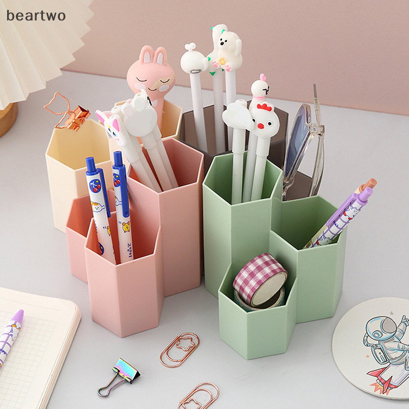 < Beartwo > 3 Lưới Mỹ Phẩm Bàn Chải Trang Điểm Hộp Bảo Quản Bàn Sắp Xếp Hộp Dụng Cụ Trang Điểm Đẹp