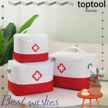Bộ dụng cụ khẩn cấp y tế TOPTOOL, Túi đựng thuốc bảo quản sức chứa lớn, Bộ dụng cụ sơ cứu đa tầng di động chất lượng cao Du lịch ngoài trời