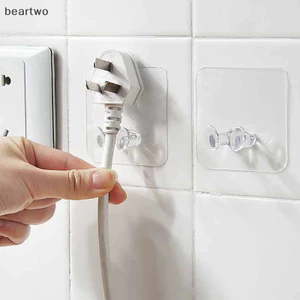 < Beartwo > 10 Chiếc Móc Bảo Quản Treo Tường Không Đục Lỗ Cắm Điện Ổ Cắm Giá Đỡ Bếp Trộm Móc Treo Tường Phòng Tắm Đẹp