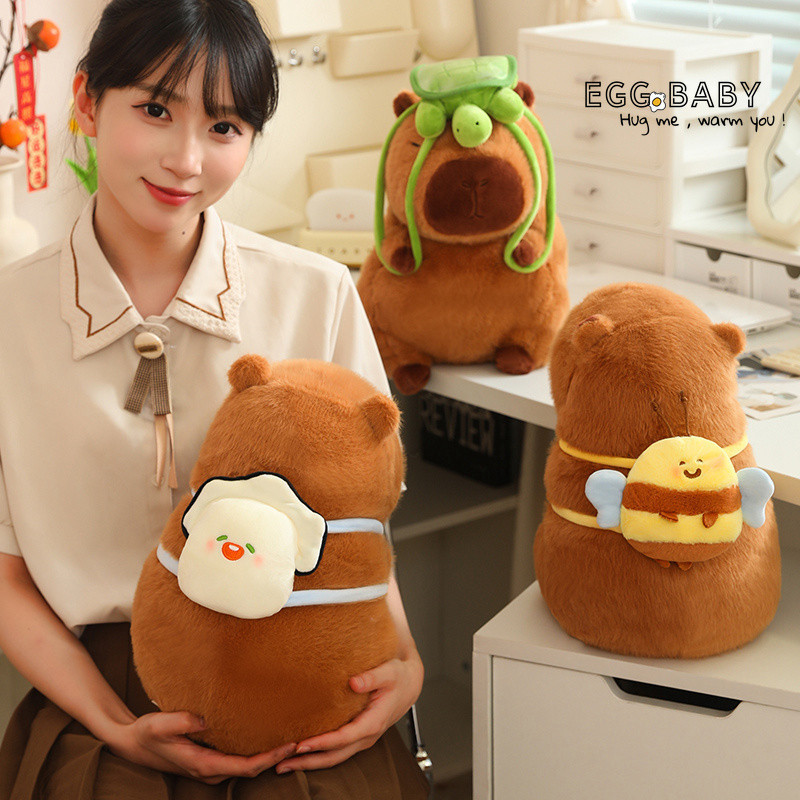 ((Phiên Bản Chính Hãng) Ba Lô Kapibara Đồ Chơi Sang Trọng Dễ Thương Capybara Búp Bê Ong Ba Lô Rùa Quà Tặng Cho Bé Gái Quà Tặng Sinh Nhật
