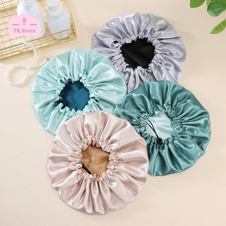 Mũ Trùm Tóc Ngủ Lụa Satin Chống Xơ Rối, Rụng Tóc - Nón Ngủ Giữ Nếp Tóc Uốn Có Dây Rút/Bo Chun Tiện Lợi