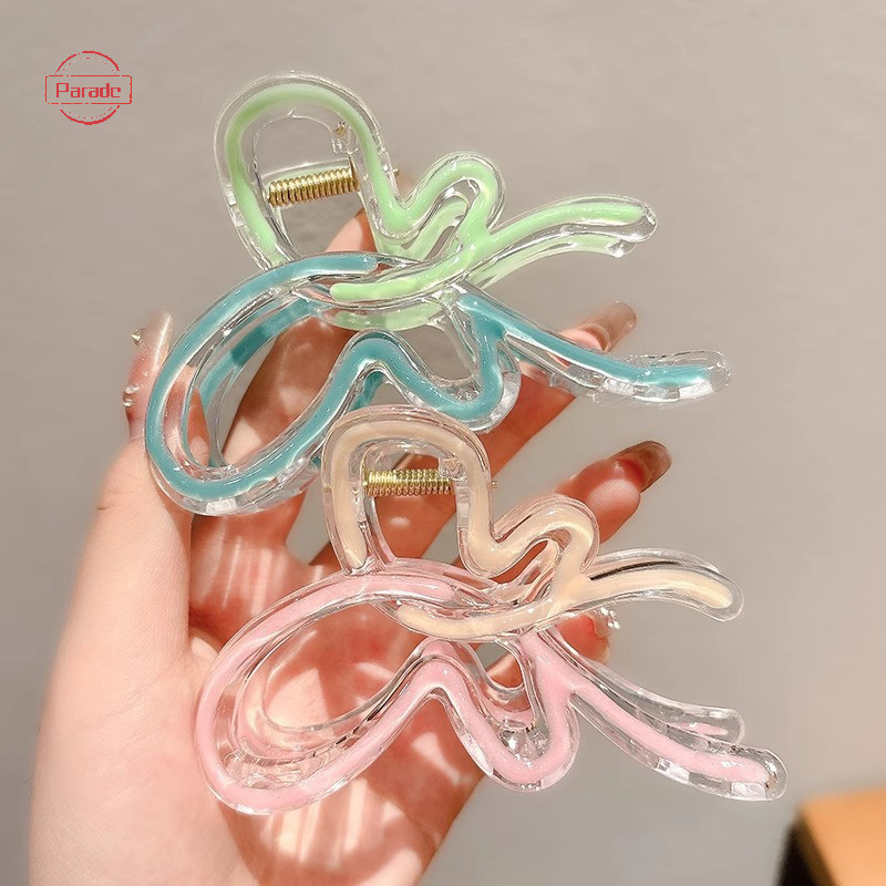 Diễu Hành Màu Gradient Kẹp Tóc Cho Nữ Hairgrips Acrylic Vuốt Tóc Kẹp Tóc Phụ Kiện Tóc Thanh Lịch Bé Gái Mũ VN