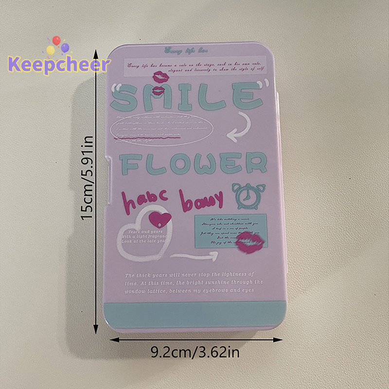 [Keepcheer] Văn bản sáng tạo Hộp kính áp tròng di động đơn giản Hộp chăm sóc đồng hành Hộp kính áp tròng [Mới]