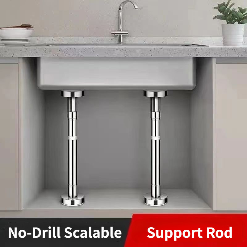 Giá đỡ cố định chậu rửa nhà bếp không khoan, nền tảng hỗ trợ chậu rửa tay, thanh chịu lực chắc chắn
