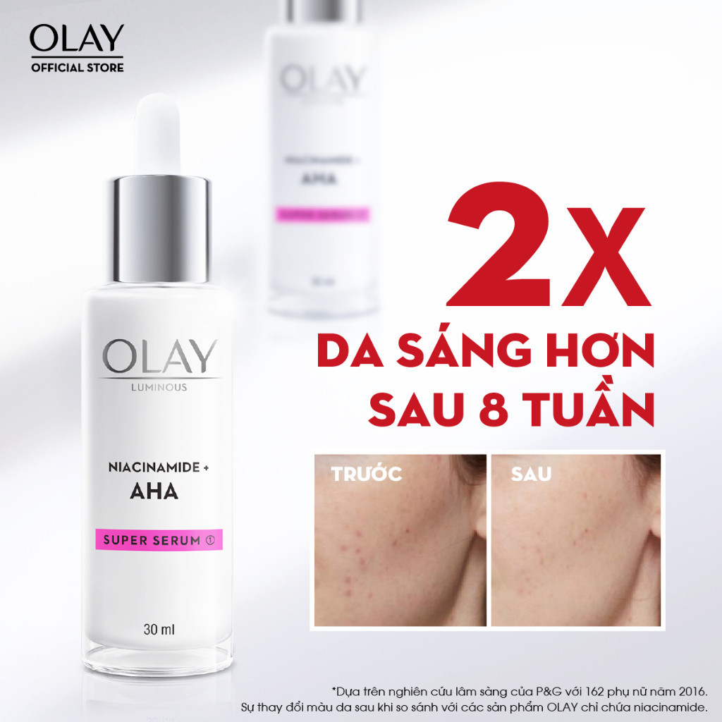 Kem Dưỡng Ẩm Olay Luminous Niacinamide AHA Làm Sáng Da, Mờ Thâm Mụn 50g