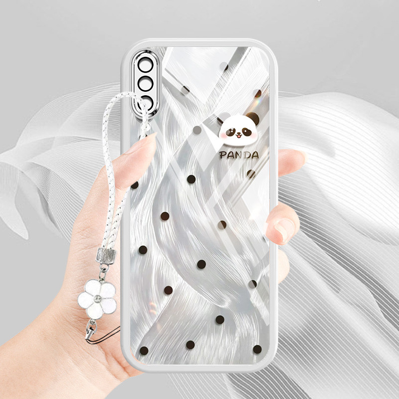 Ốp Điện Thoại YBD Cho Samsung Galaxy A50 A50S A30S A307 A20 A30 M10S A21S A10 A11 M11 A20S A207 Họa Tiết Chấm Ánh Sáng Mạ Rỉ Họa Tiết Lông Vũ