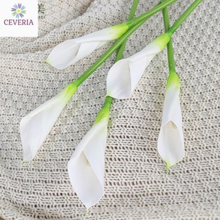 Cành hoa rum cuốn từ hoa cao su cao 50 cm, thân trắng không kèm lá chiều dài bông 10 cm