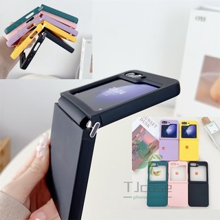 Bản lề cao su Vỏ TPU mềm Samsung Galaxy Z Flip 6 Z Flip 5 Khóa liên kết kim loại Màu trơn Vỏ thân thiện với da