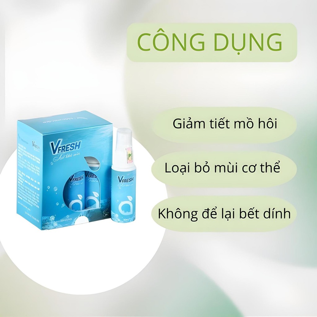 Thiết kế của Xịt khử mùi Vfresh không cồn