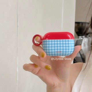 Vỏ Tai Nghe Đơn Giản Cho AirPods Pro2 AirPods 1 2 3 Apple EarPods Bảo Vệ Tai Nghe Không Dây Có Dây Buộc Đỏ Và Xanh IMD Sang Trọng Apple Dễ Thương