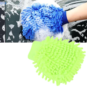Dta Sợi Siêu Mịn Chenille Microfiber Rửa Xe Găng Tay Mitt Lưới Mềm Cho Rửa Xe PO