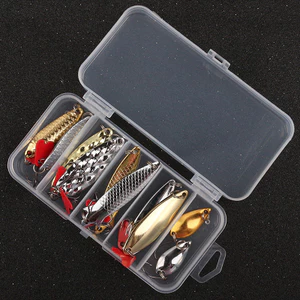 Tmoy 5 Cái/bộ Mồi Câu Cá Kim Loại Jig Thìa Spinner Wobbler Dụng Cụ Câu Cá