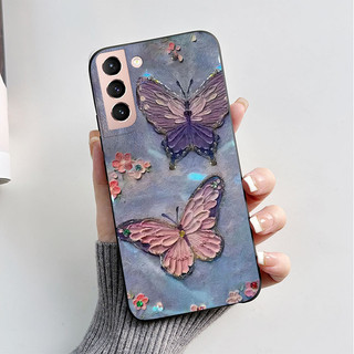 Dành Cho Samsung Galaxy S21 / S21 Plus S21 + / S21 Ultra 5G Vỏ Mềm Mỏng Mờ Thời Trang Bướm Phi Hành Gia Chống Sốc Ốp Lưng