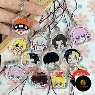 (ĐẦU CHIBI) Móc dây treo điện thoại MASHLE: MAGIC AND MUSCLES in hình Cơ bắp và phép thuật anime mica acrylic khóa