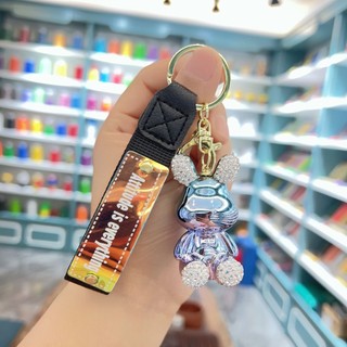 Móc khóa Hình gấu Dễ thương mạ điện cao cấp