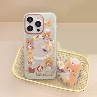 Ốp Lưng Cứng Tương Thích Với iPhone 13 13Pro 13ProMax 14 14Pro 14ProMax 15 15Pro 15ProMax 16 16Pro 16ProMax 17 17Pro 17ProMax Ốp Nam Châm Họa Tiết Gấu