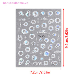 [Beautifulhome] 3D Bong Bóng Trong Suốt Móng Tay Nghệ Thuật Dán Đề Can Móng Tay Bong Bóng Nước Tự Dính Làm Móng Tay Thanh Trượt DIY Trang Trí Móng Tay Salon Quà Tặng [Làm Đẹp]