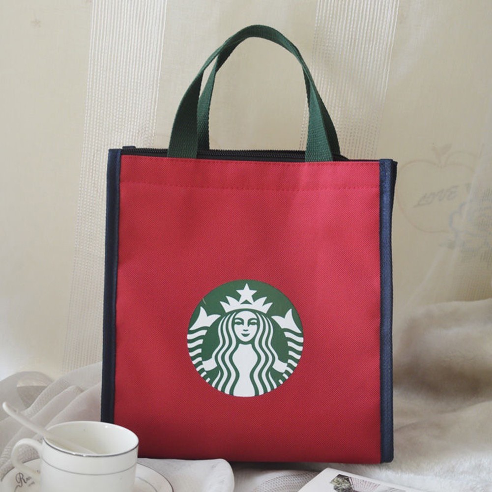 < Cosyh > Dành cho starbucks Túi Bento Nhật Bản Tote Túi Cơm Trưa Cách Nhiệt Lớn
