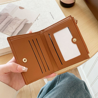 Phong cách ngắn gọn Tinh tế Ví nữ đầy màu sắc Ví đựng tiền mặt Mini đa chức năng có thể gập lại dễ thương