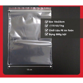 Túi Zip Chỉ Đỏ - Túi Zip Đựng Bánh Tráng Trộn - Gia Vị - Thực Phẩm - Trái cây 100gr/500gr