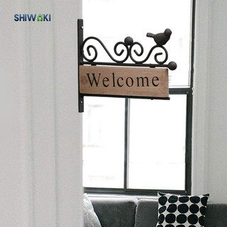Chào mừng Ký hiệu Handmade Porch Bird Pattern Trang trí tiệc trong nhà Trang trí màu nâu