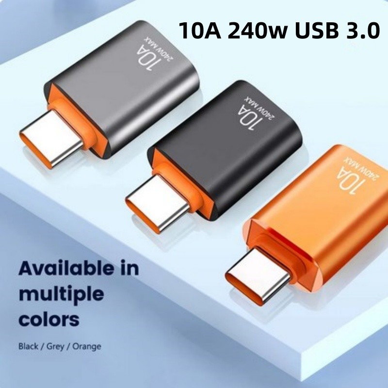 Bộ Chuyển Đổi Loại C USB 3.0 Sạc Nhanh Đầu Nối Loại C Nam Sang USB Nữ Chuyển ĐổiOTG 10A Cho Laptop Điện Thoại Thông Minh USB-C otg
