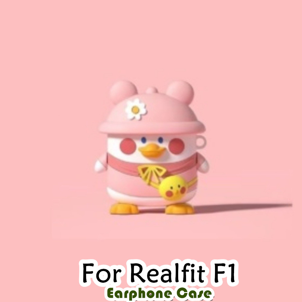 [Ngôi sao tương lai] Dành cho vỏ Realfit F1 Vỏ tai nghe silicon mềm hoạt hình sáng tạo