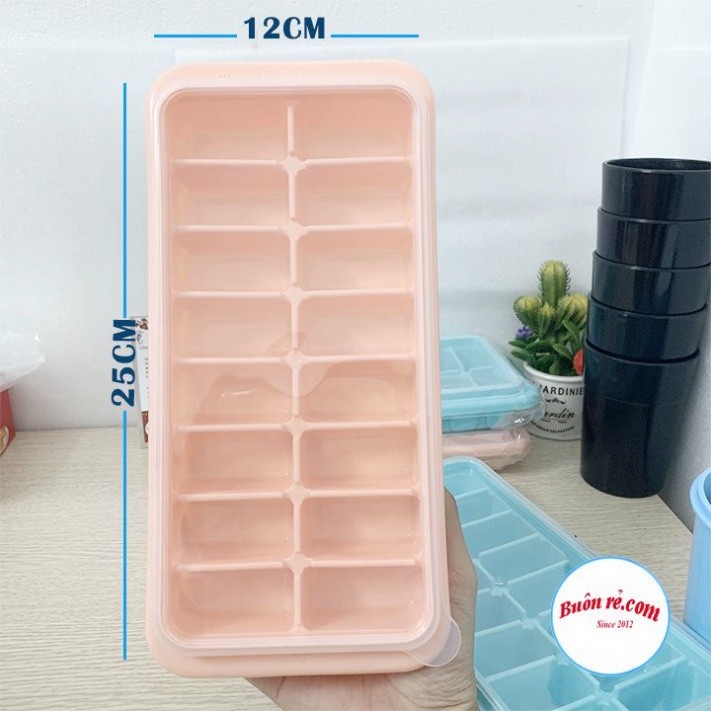 Khay đá, khuôn thạch 16 viên có nắp (MS:6934) Việt Nhật - Khay chia đồ ăn dặm cho bé -Buôn rẻ 01287