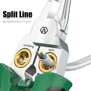 Dây Stripper Crimper Máy cắt cáp khoan 8 trong 1 Máy cắt cáp khoan bằng thép không gỉ Kìm điện đa chức năng cho cáp điện Tước antirtvn