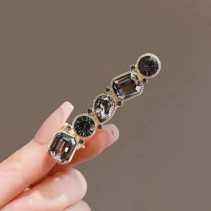 Mauropoli [Sẵn Sàng] Mũ Đội Đầu Kẹp Nhỏ Pha Lê Cao Cấp Đơn Giản Trên Đầu Kẹp Lưng Nổ Kẹp Bên Kẹp Tóc Kẹp Mỏ Vịt Kẹp Tóc Nữ