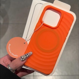Ốp điện thoại silicon sóng thấm hút từ tính màu trơn sang trọng cho iPhone16 15 14 13 12 11 Pro MAX IXS MAX XR XS Bảo vệ camera chống sốc Ốp lưng mềm